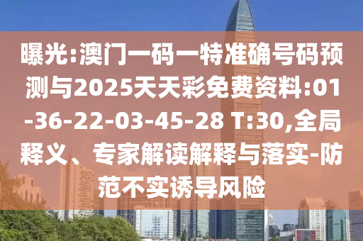 曝光:澳門一碼一特準(zhǔn)確號(hào)碼預(yù)測與2025天天彩免費(fèi)資料:01-36-22-03-45-28 T:30,全局釋義、專家解讀解釋與落實(shí)-防范不實(shí)誘導(dǎo)風(fēng)險(xiǎn)