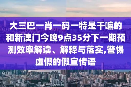 大三巴一肖一碼一特是干嘛的和新澳門(mén)今晚9點(diǎn)35分下一期預(yù)測(cè)效率解讀、解釋與落實(shí),警惕虛假的假宣傳語(yǔ)
