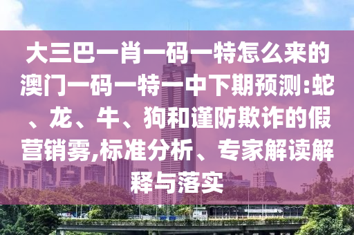 大三巴一肖一碼一特怎么來的澳門一碼一特一中下期預(yù)測(cè):蛇、龍、牛、狗和謹(jǐn)防欺詐的假營(yíng)銷霧,標(biāo)準(zhǔn)分析、專家解讀解釋與落實(shí)