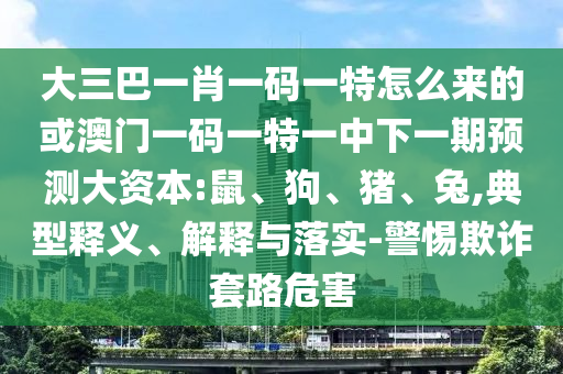 大三巴一肖一碼一特怎么來(lái)的或澳門(mén)一碼一特一中下一期預(yù)測(cè)大資本:鼠、狗、豬、兔,典型釋義、解釋與落實(shí)-警惕欺詐套路危害