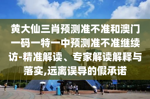 黃大仙三肖預(yù)測準(zhǔn)不準(zhǔn)和澳門一碼一特一中預(yù)測準(zhǔn)不準(zhǔn)繼續(xù)訪-精準(zhǔn)解讀、專家解讀解釋與落實,遠(yuǎn)離誤導(dǎo)的假承諾
